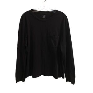 Club Monaco Men’s Black Long Sleeve T Shirt Size XL Crew Neck Layer Minimalist